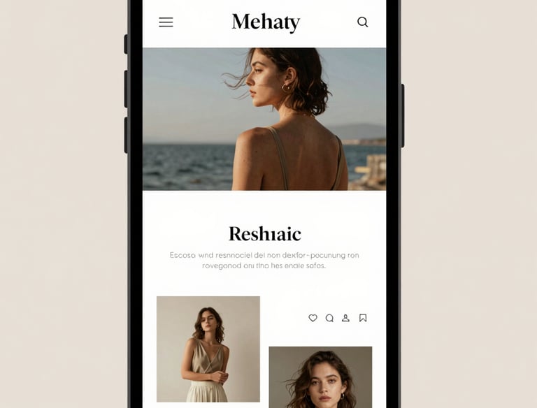 Close-up of a smartphone showing a beautifully responsive website.