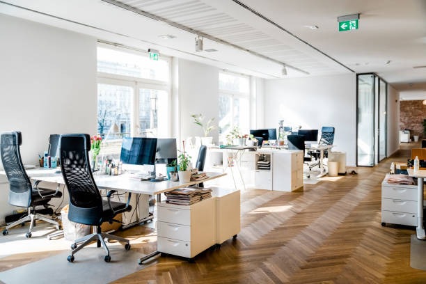 Neat and organized office space after our cleaning service.