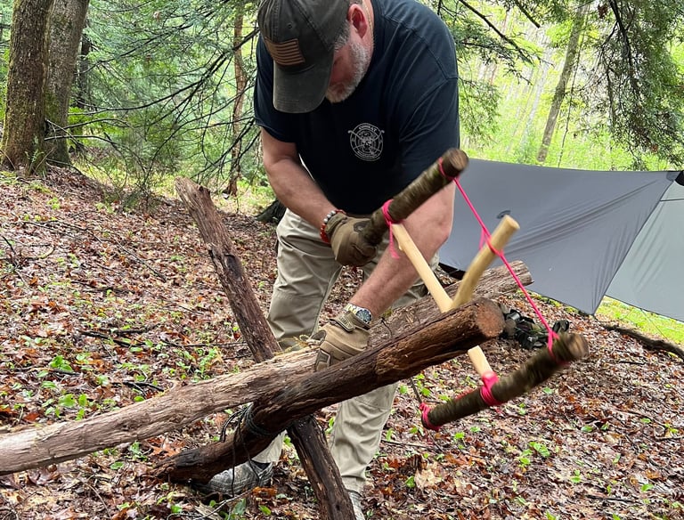 Testing a new bucksaw with nontraditional construction