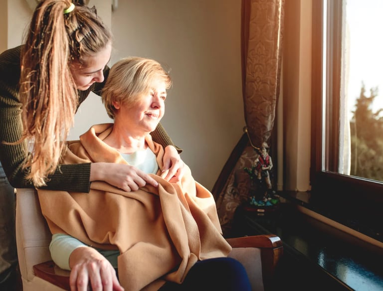 taking care of an elderly family member