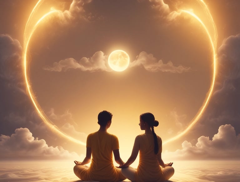 Hands releasing glowing energy, representing energetic divorce and cleansing.