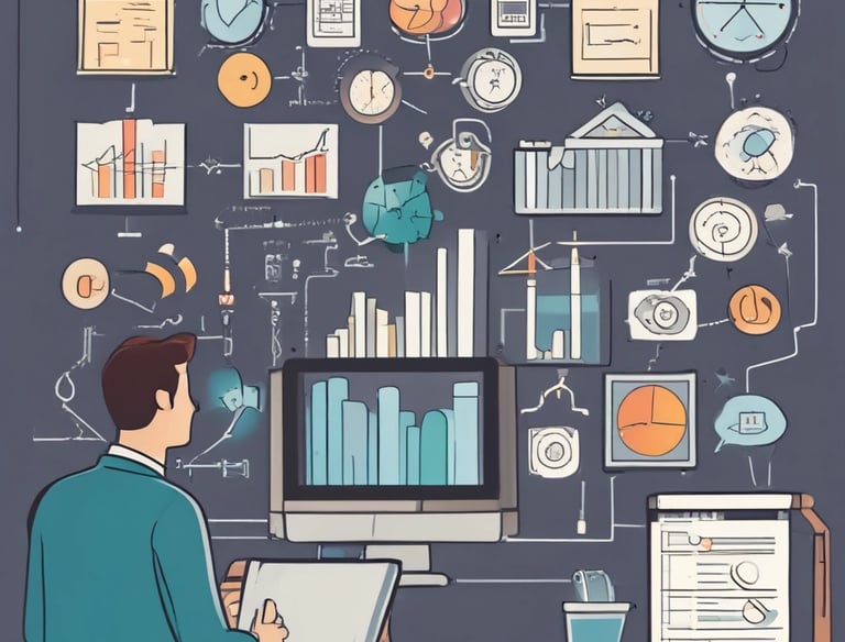 Illustration of a clear step-by-step sales process flowchart.