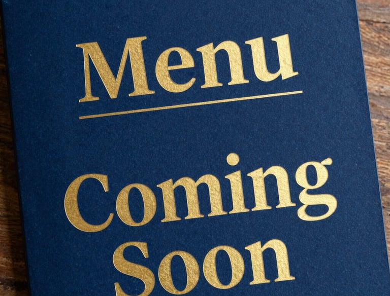 Small Plates Menu Coming Soon