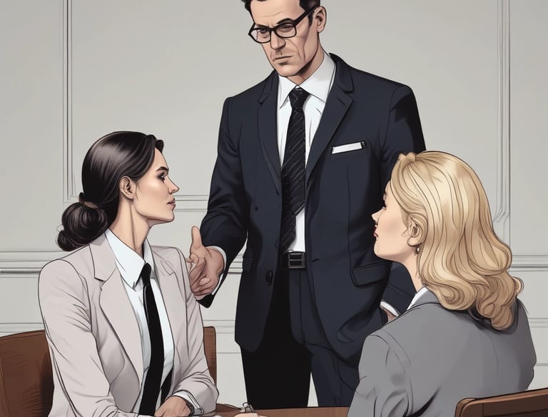 A person reviewing insurance documents with a friendly advisor.