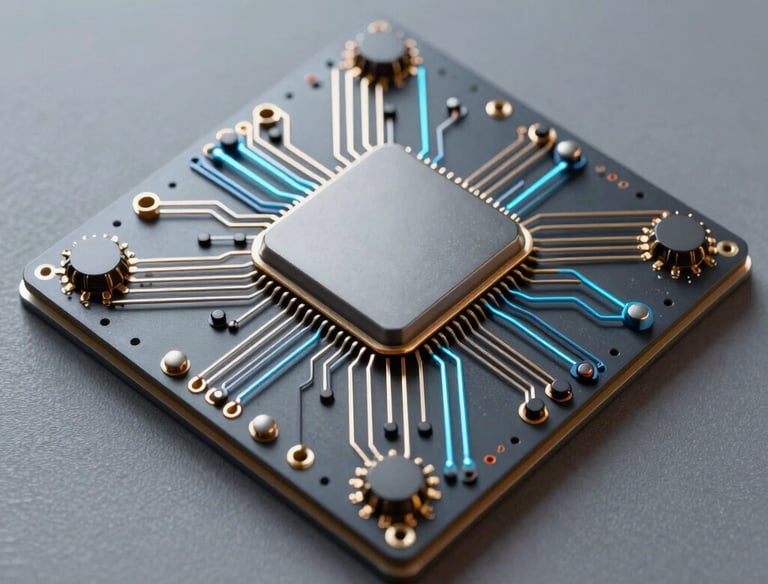 Close-up of abstract AI neural connections glowing over a dark starry sky.