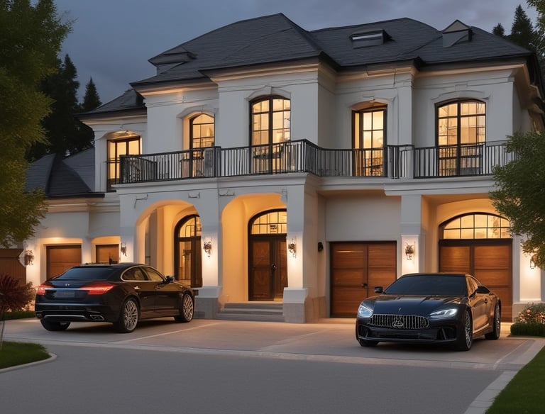 A happy family standing in front of their new home with keys in hand.