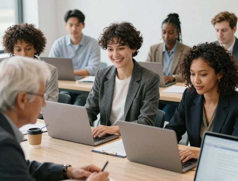 Modern design with overlapping circles illustrating creative synergy.