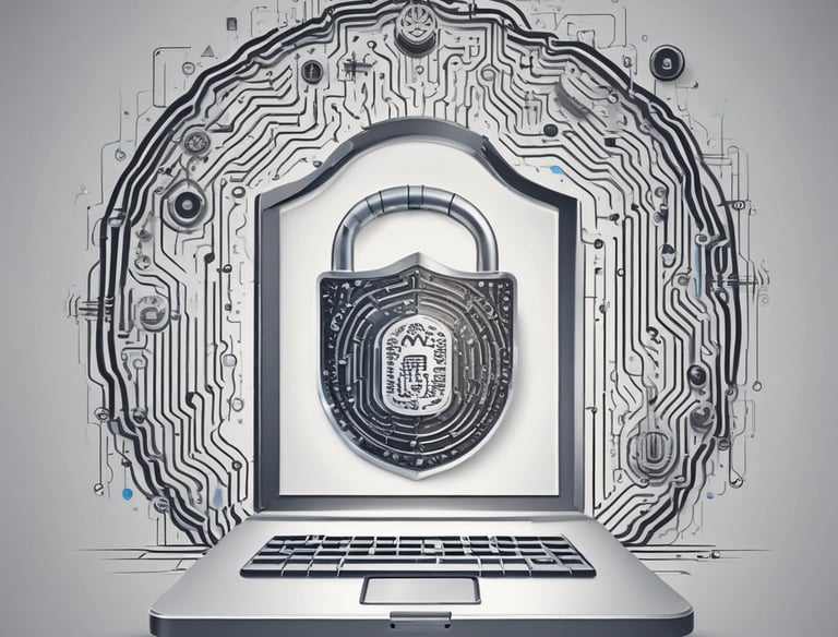 Secure cloud storage with medical data icons