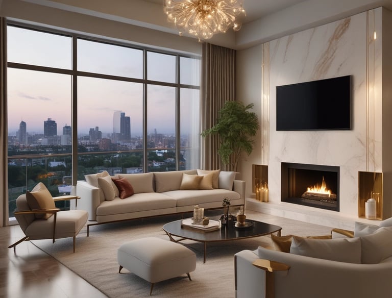 A bright 3 BHK apartment with wrap-around balcony overlooking landscaped gardens.