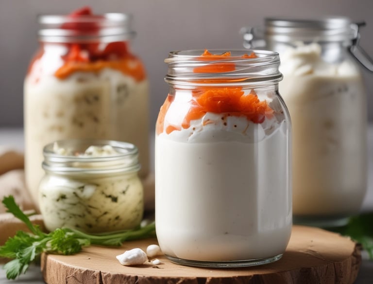 A serene kitchen scene with fresh functional foods like berries, nuts, and leafy greens.