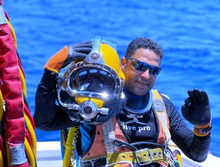 Captain Essam With Kirby Morgan KM37 