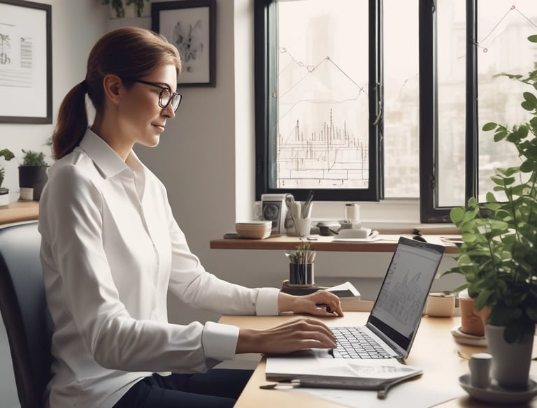 A calm workspace with a notebook, pen, and coffee cup symbolizing thoughtful financial planning.