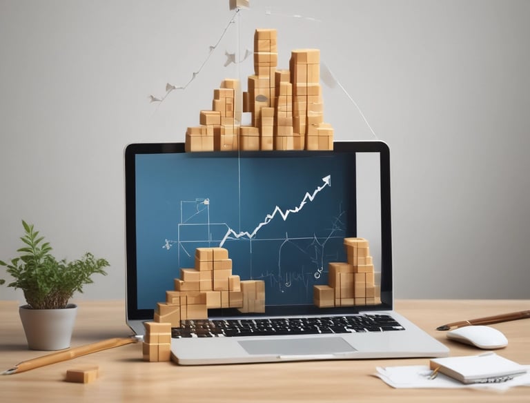A person reviewing investment charts on a tablet in a cozy home setting.