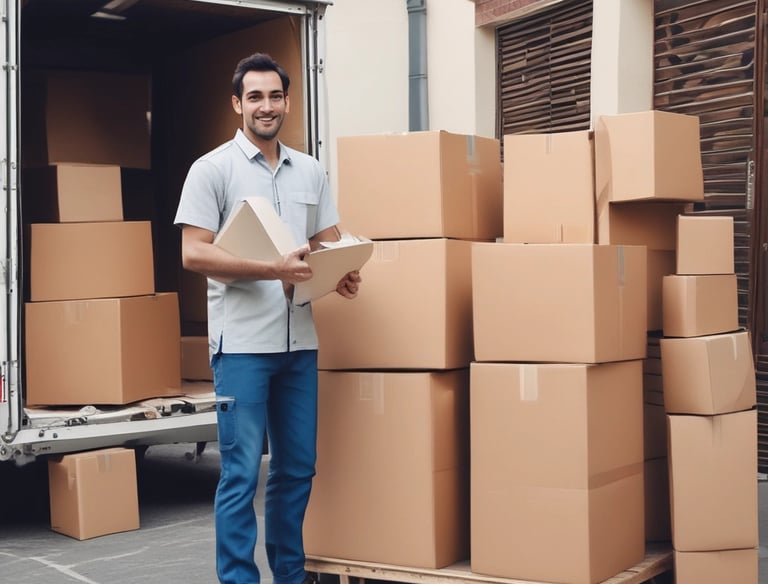 A professional team carefully packing household items in sturdy boxes.