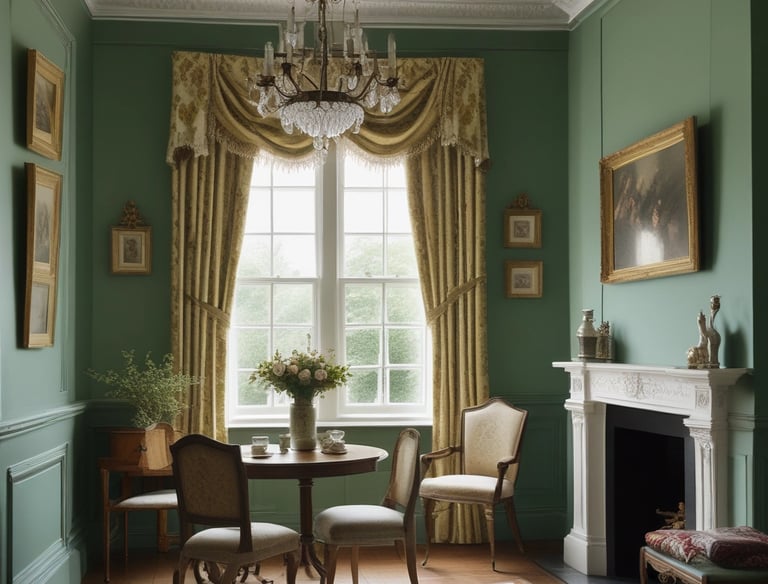 A painter carefully applying a fresh coat of soft cream paint to a cozy living room wall.