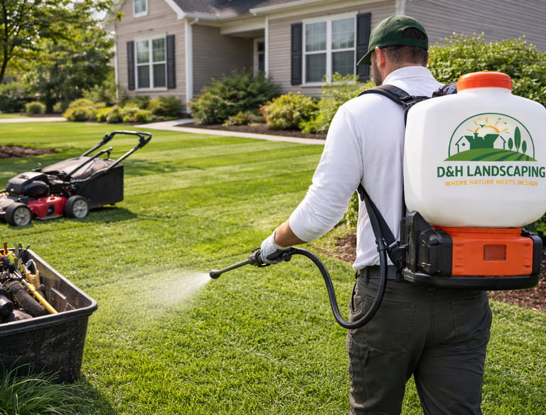 Lawn mowing service in Garner NC by D&H Landscaping