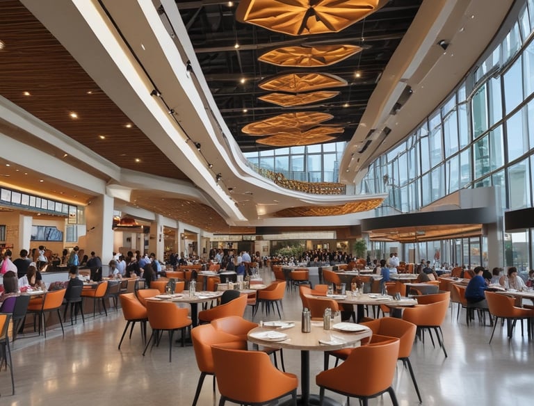 Bright and spacious office space with sleek desks and natural light.