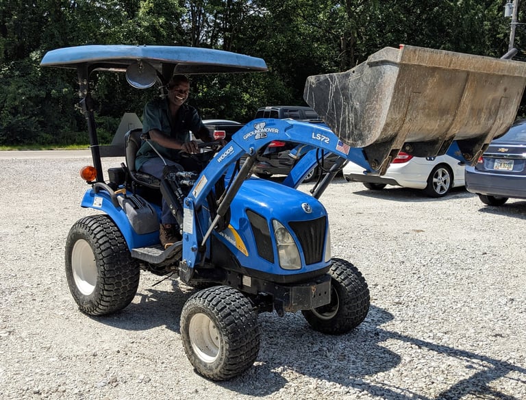 Onsite caretaker withthe tools he needs