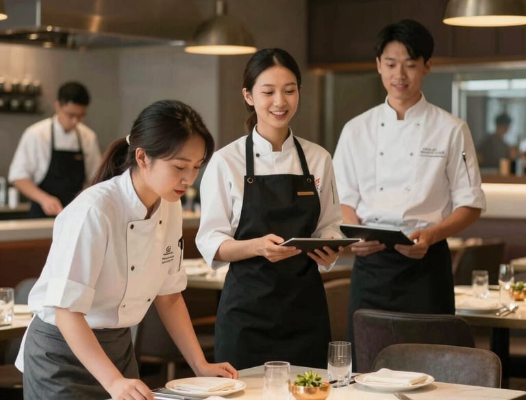 A technician installing a solar inverter on a rooftop under a clear blue sky.