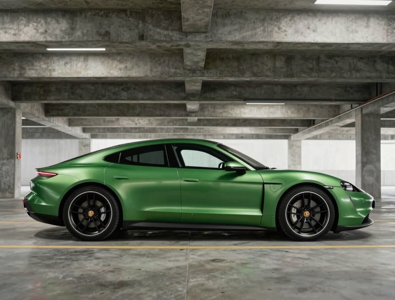 Finished green vehicle wrap by Wrapped in Glory