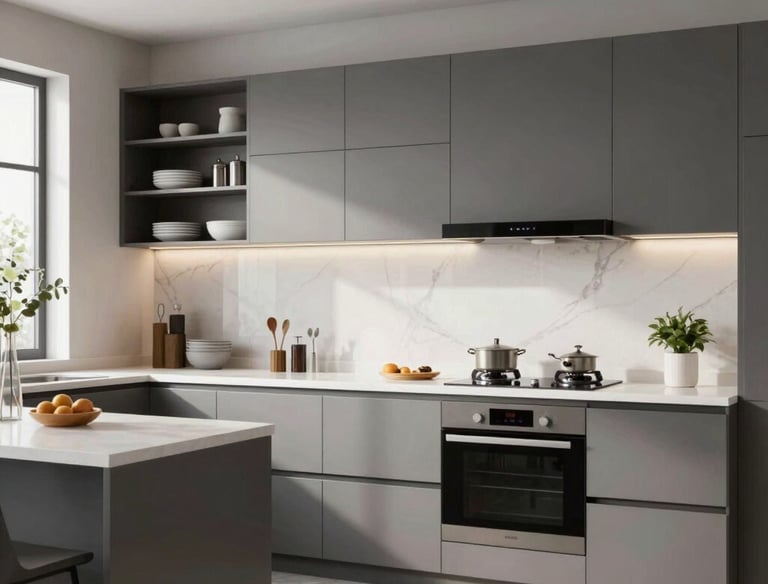 A cozy living room wall adorned with textured, elegant wallpaper in warm tones.