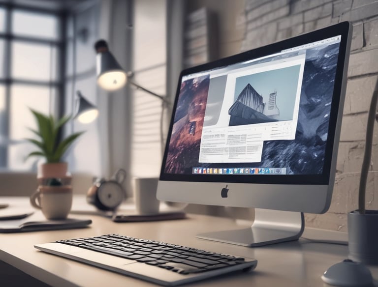 A creative workspace with sketches and color palettes for website design.