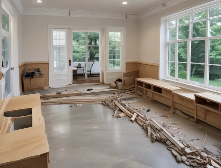 Technician installing a sleek, energy-efficient HVAC unit in a modern New York City apartment.