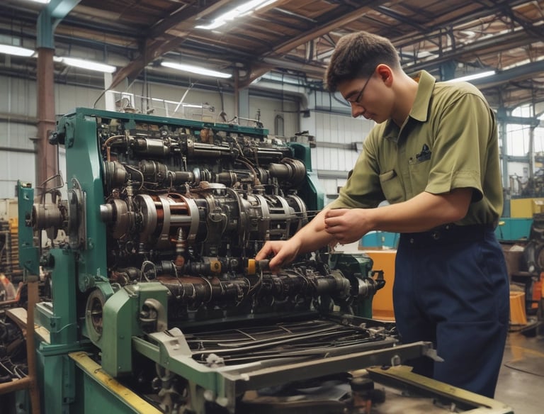 Technicians installing solar panels on a rooftop under clear skies.
