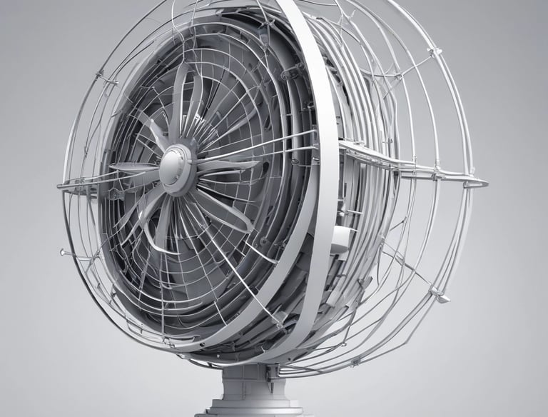 Engineer sketching a detailed blueprint of an energy system in a bright office.