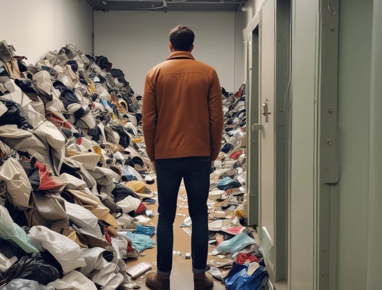 piso afectado por síndrome de Diógenes antes del vaciado