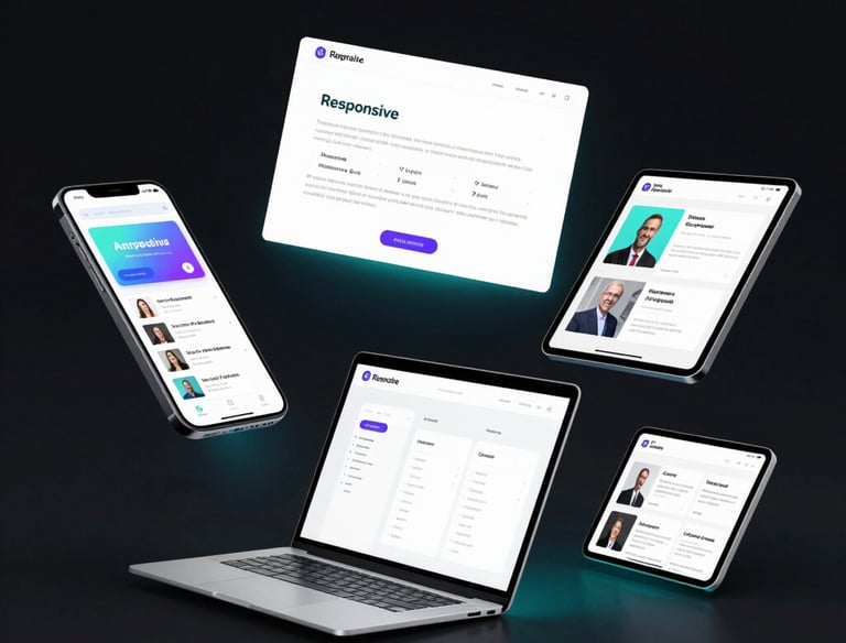 Modern web app dashboard glowing with neon outlines and smooth animations.