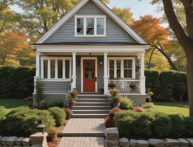 A friendly property manager speaking with a tenant in a cozy apartment hallway.