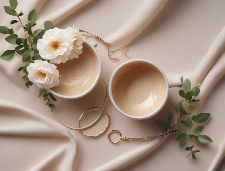 A serene woman meditating in a softly lit room with gentle decor.