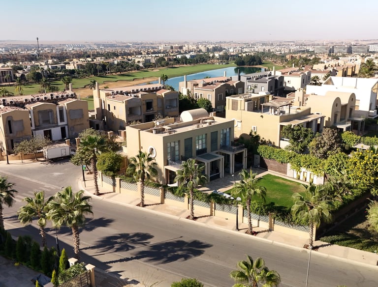 Bright living room inside an exclusive standalone Allegria villa with golf views, premium finishing,