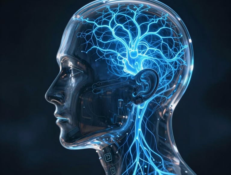 Glowing emerald green and gold 3D financial graphs intertwining against a dark navy blue gradient.