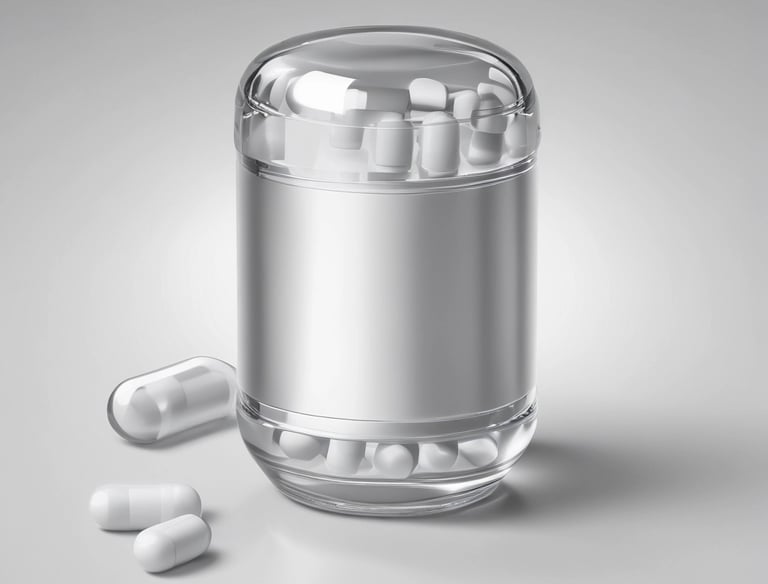 Close-up of a scientist carefully measuring chemicals in a modern pharmaceutical lab.