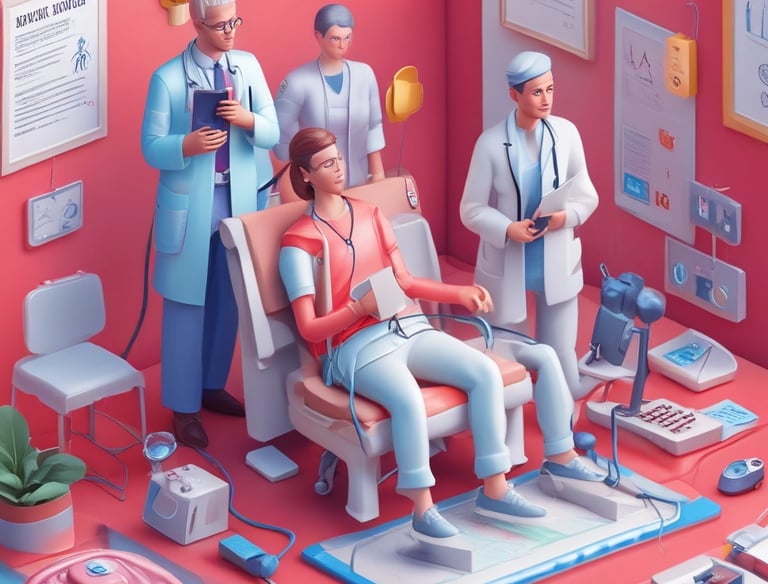 Medical professional assisting a patient, symbolizing health insurance.