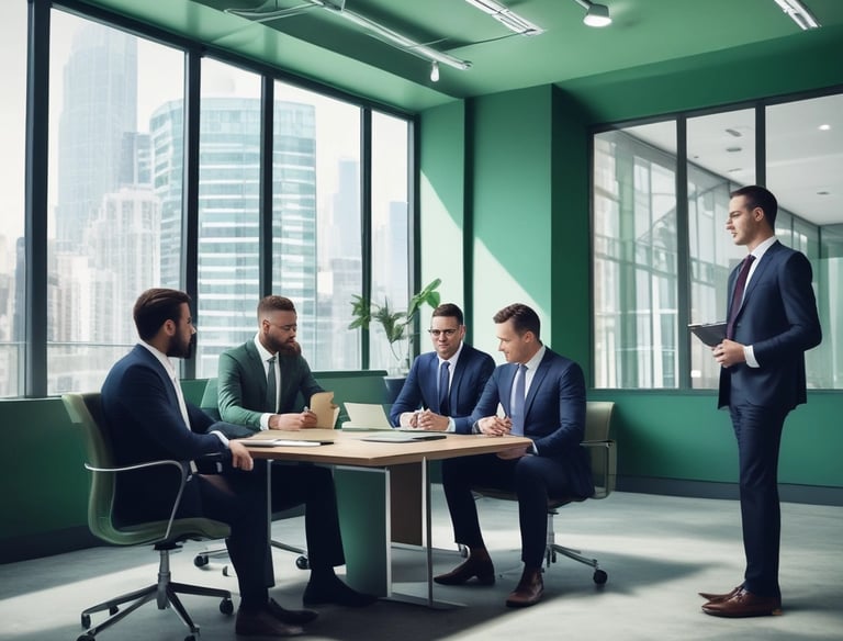 Close-up of a luxury architectural detail with emerald green accents.