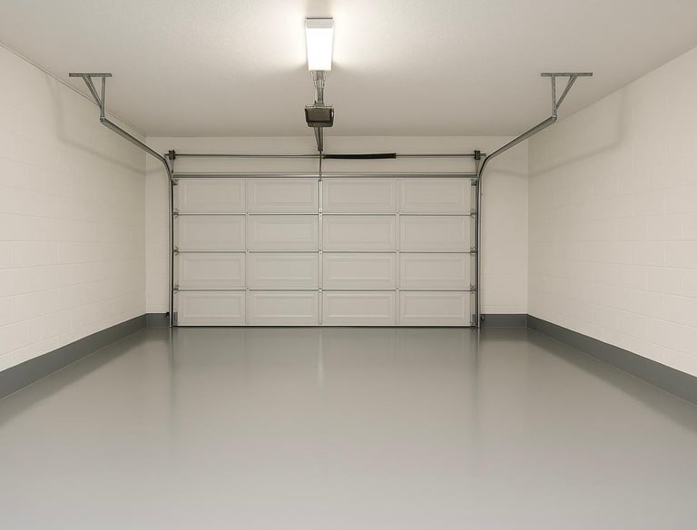 Box con pavimento realizzato in resina