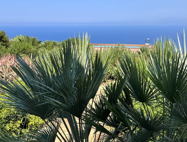 corner pool sea view