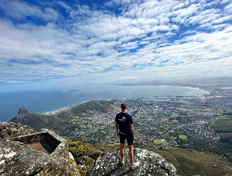 The view from the top of Table Mountain 