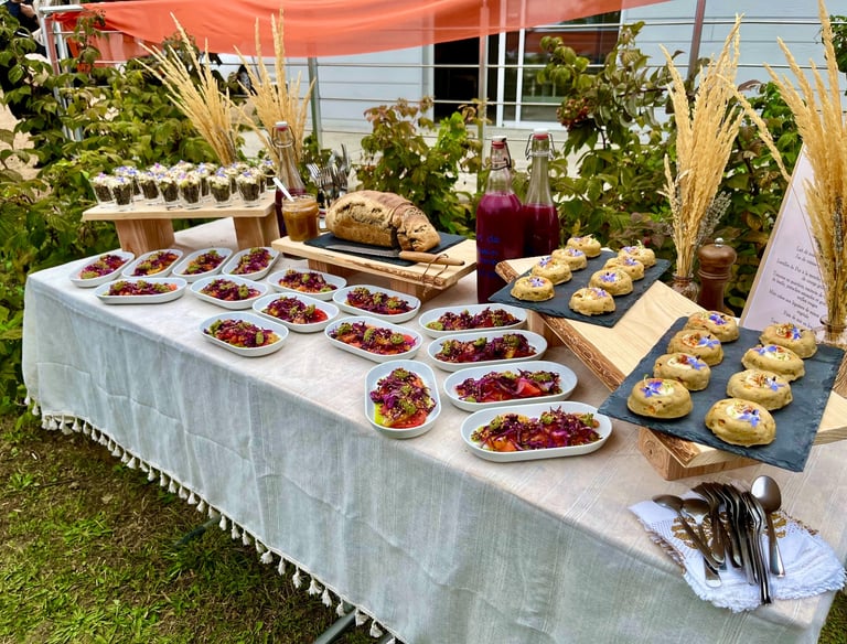 buffet brunch éphémère événement Ô Miracle traiteur Végétarien Végétal Végan