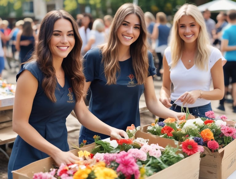A group of diverse married women participating in a community event.