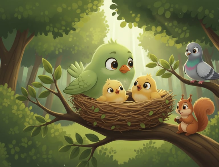 hindi animated bird story