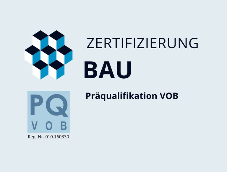 PQ-VOB Zertifizierung Bau – UFT Bau GmbH Tiefbau Berlin