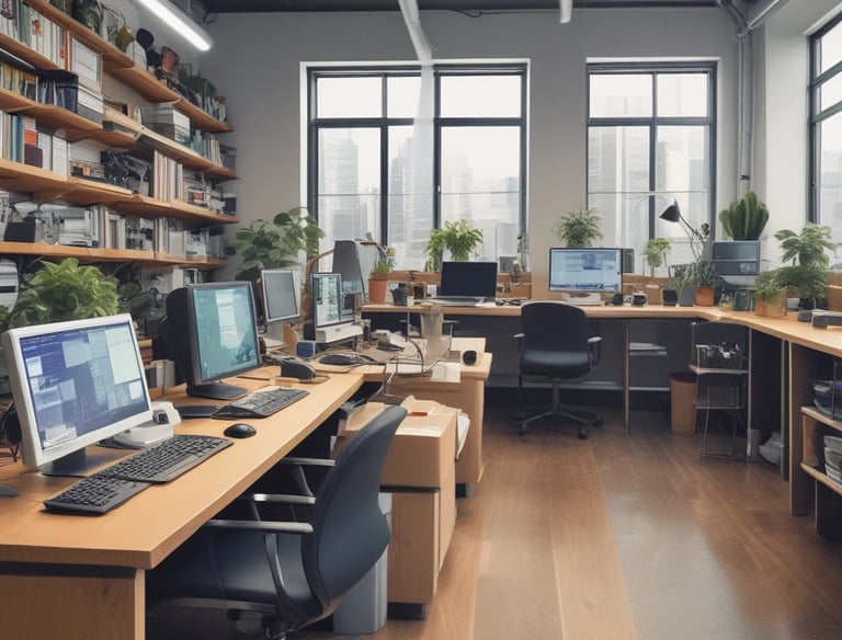 Close-up of sleek, futuristic tech hardware components on a dark reflective surface.