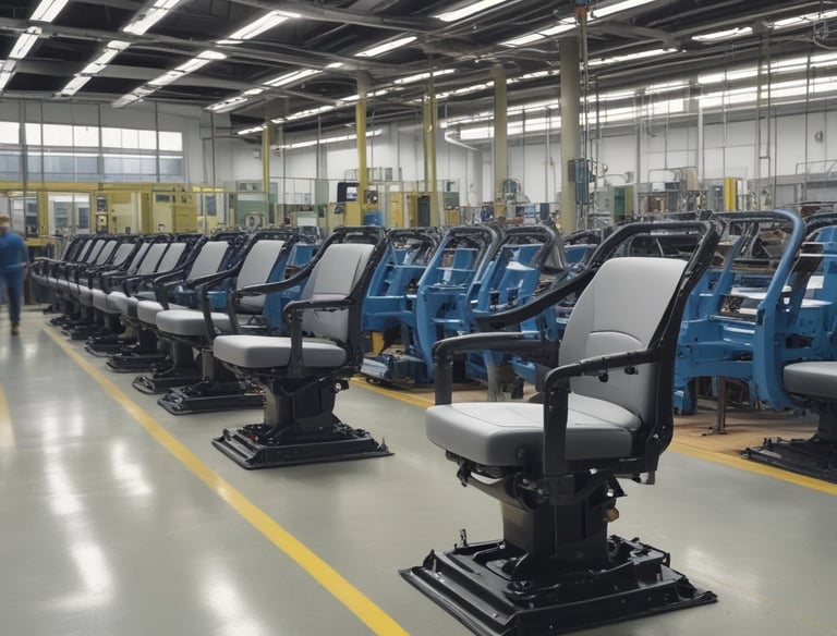 A modern bus interior showcasing ergonomic seating.