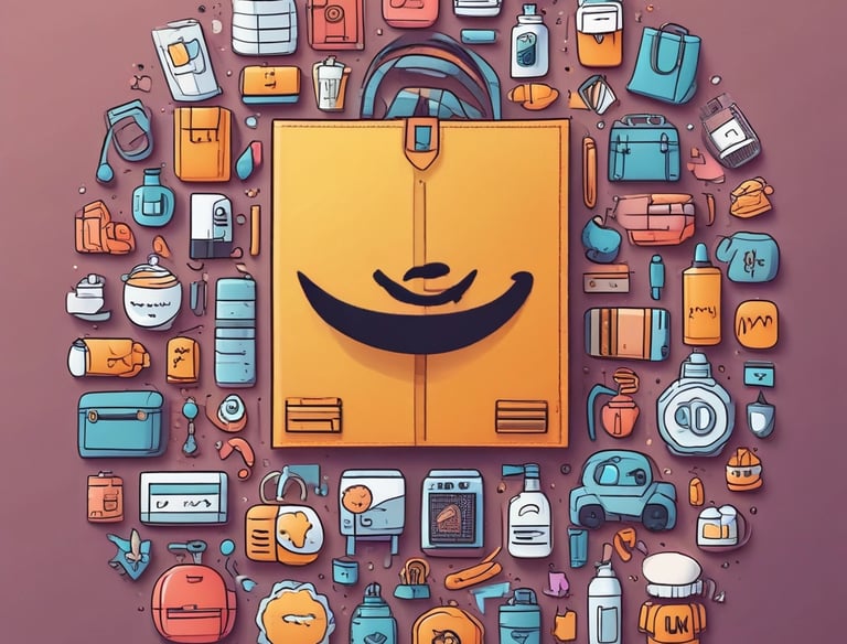 an orange smile on a black background