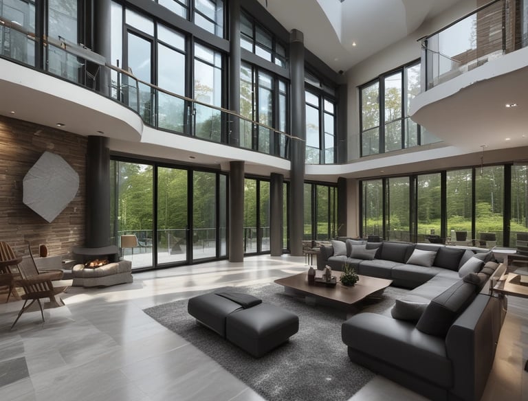 An elegant living room with high-end furnishings.