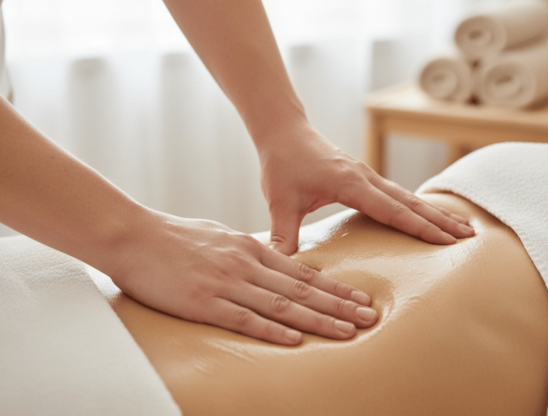 masaje reductor en abdomen